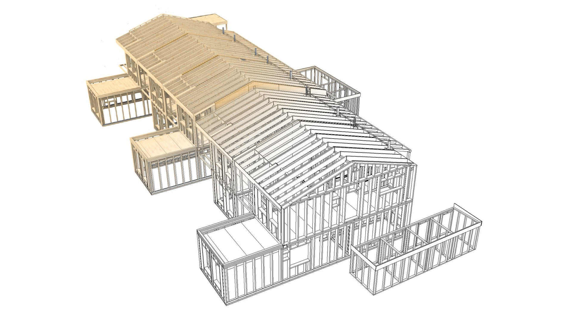 Musterhaus Eiche Konstruktionszeichnung